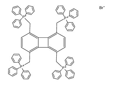 1,4,5,8-tetrakis((triphenylphosphonio)methyl)biphenylene tetrabromide Structure