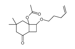 (4,4-dimethyl-2-oxo-7-pent-4-enoxy-6-bicyclo[4.2.0]octanyl) acetate Structure
