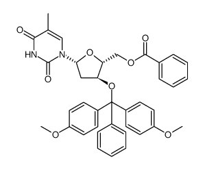 Thymidine, 3'-O-[bis(4-methoxyphenyl)phenylmethyl]-, 5'-benzoate Structure