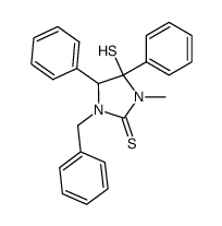 1-Benzyl-4-mercapto-3-methyl-4,5-diphenyl-imidazolidine-2-thione结构式