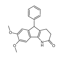 7,8-Dimethoxy-5-phenyl-1,3,4,5-tetrahydro-indeno[1,2-b]pyridin-2-one结构式