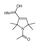 1-Acetyl-2,2,5,5-tetramethyl-3-pyrroline-3-carboxamide structure