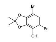 5,7-dibromo-2,2-dimethyl-1,3-benzodioxol-4-ol Structure