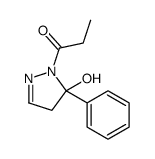 1-(5-hydroxy-5-phenyl-4H-pyrazol-1-yl)propan-1-one结构式