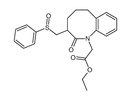ethyl 3-((phenylsulfinyl)methyl)-3,4,5,6-tetrahydro-2-oxo-1H-1-benzazocine-1-acetate Structure