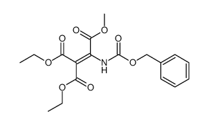 2-Benzyloxycarbonylamino-3-ethoxycarbonyl-but-2-enedioic acid 4-ethyl ester 1-methyl ester结构式