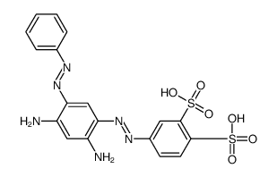 4-[(2,4-diamino-5-phenyldiazenylphenyl)diazenyl]benzene-1,2-disulfonic acid Structure