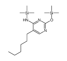 5-hexyl-N-trimethylsilyl-2-trimethylsilyloxypyrimidin-4-amine Structure