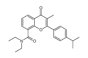 4'-isopropyl-3-methylflavone-8-carboxylic acid N,N-diethylamide Structure