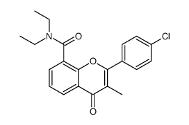 4'-chloro-3-methylflavone-8-carboxylic acid N,N-diethylamide结构式