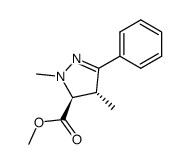 1,4-Dimethyl-3-phenyl-2-pyrazolin-5-carbonsaeure-methylester Structure