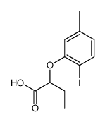 2-(2,5-diiodophenoxy)butanoic acid Structure