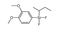 butan-2-yl-(3,4-dimethoxyphenyl)-difluorosilane结构式