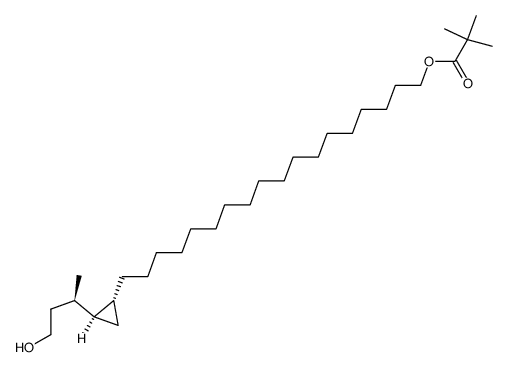 2,2-dimethylpropionic acid 18-[(1R,2S)-2-((R)-3-hydroxy-1-methylpropyl)cyclopropyl]octadecyl ester结构式