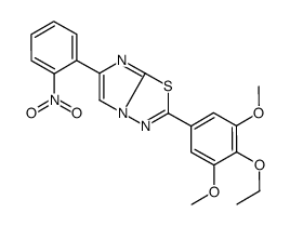 2-(4-ethoxy-3,5-dimethoxyphenyl)-6-(2-nitrophenyl)imidazo[2,1-b][1,3,4]thiadiazole结构式