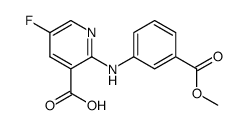 5-fluoro-2-{[3-(methoxycarbonyl)phenyl]amino}nicotinic acid Structure