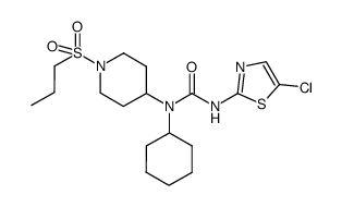 3-(5-chlorothiazol-2-yl)-1-cyclohexyl-1-[1-(propane-1-sulfonyl)piperidin-4-yl]urea结构式