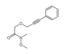 N-methoxy-N-methyl-2-(3-phenylprop-2-ynoxy)acetamide Structure