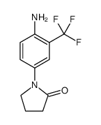 2-Pyrrolidinone, 1-[4-amino-3-(trifluoromethyl)phenyl]结构式