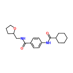4-[(Cyclohexylcarbonyl)amino]-N-(tetrahydro-2-furanylmethyl)benzamide结构式