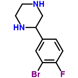 2-(3-Bromo-4-fluorophenyl)piperazine picture