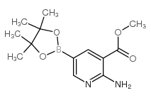 Methyl 2-amino-5-(4,4,5,5-tetramethyl-1,3,2-dioxaborolan-2-yl)nicotinate Structure
