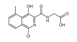 [(1-chloro-4-hydroxy-5-methyl-isoquinoline-3-carbonyl)-amino]-acetic acid Structure