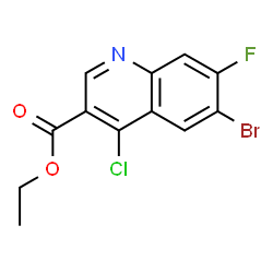 Ethyl 6-bromo-4-chloro-7-fluoroquinoline-3-carboxylate picture