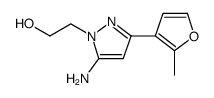 1H-Pyrazole-1-ethanol, 5-amino-3-(2-methyl-3-furanyl) Structure