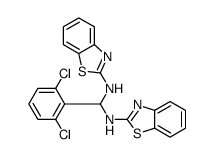 N,N'-bis(1,3-benzothiazol-2-yl)-1-(2,6-dichlorophenyl)methanediamine Structure