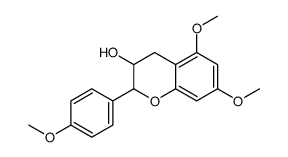 5,7-dimethoxy-2-(4-methoxyphenyl)-3,4-dihydro-2H-chromen-3-ol结构式