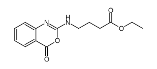 4-(4-Oxo-4H-benzo[d][1,3]oxazin-2-ylamino)-butyric acid ethyl ester结构式
