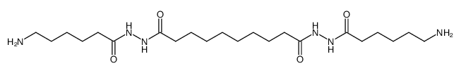 6-Amino-hexanoic acid N'-{10-[N'-(6-amino-hexanoyl)-hydrazino]-10-oxo-decanoyl}-hydrazide结构式