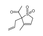 2-acetyl-2-allyl-3-methyl-2,5-dihydrothiophene 1,1-dioxide结构式