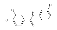 5,6-dichloro-N-(3-chloro-phenyl)-nicotinamide结构式