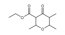 ethyl 2,5,6-trimethyl-4-oxotetrahydro-2H-pyran-3-carboxylate结构式