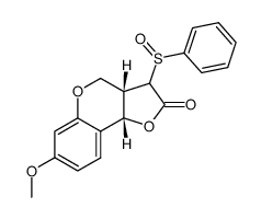 (3aS,9bS)-7-methoxy-3-(phenylsulfinyl)-3a,9b-dihydro-4H-furo[3,2-c]chromen-2(3H)-one Structure