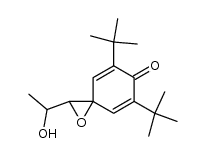 5,7-di-tert-butyl-2-(1-hydroxyethyl)-1-oxaspiro[2.5]octa-4,7-dien-6-one结构式