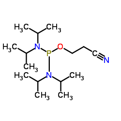 双(二异丙基氨基)(2-氰基乙氧基)膦结构式
