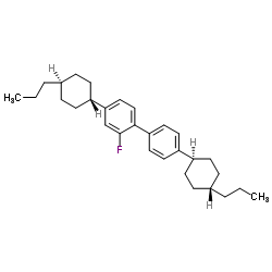 2-Fluoro-4,4'-bis(trans-4-propylcyclohexyl)biphenyl Structure