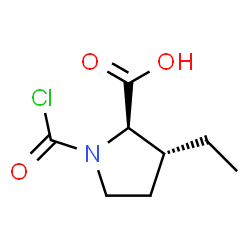 D-Proline, 1-(chlorocarbonyl)-3-ethyl-, trans- (9CI) picture