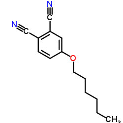4-己氧基苯二甲腈结构式
