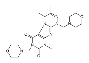 3,4,9-trimethyl-1,7-bis(morpholin-4-ylmethyl)-4H-purino[8,7-c][1,2,4]triazine-6,8-dione Structure