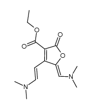 ethyl 5-(dimethylamino)methylene-4-[2-(dimethylamino)vinyl]-2-oxo-2,5-dihydrofuran-3-carboxylate结构式