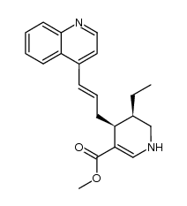 (4S,5R)-methyl 5-ethyl-4-((E)-3-(quinolin-4-yl)allyl)-1,4,5,6-tetrahydropyridine-3-carboxylate Structure