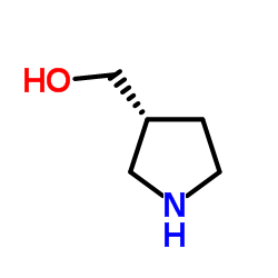 (|R|)-吡咯烷-3-甲醇结构式