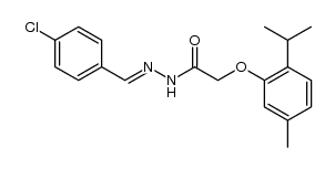 N'-(4-chlorobenzylidene)-2-(2-isopropyl-5-methylphenoxy)acetohydrazide Structure