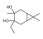 4-ethyl-3,7,7-trimethylbicyclo[4.1.0]heptane-3,4-diol结构式