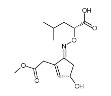 (3S,1'R)-5-(1'-carboxy-3'-methylbutoxy)imino-3-hydroxy-1-cyclopentene-1-acetic acid methyl ester Structure