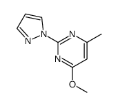 4-methoxy-6-methyl-2-pyrazol-1-ylpyrimidine structure